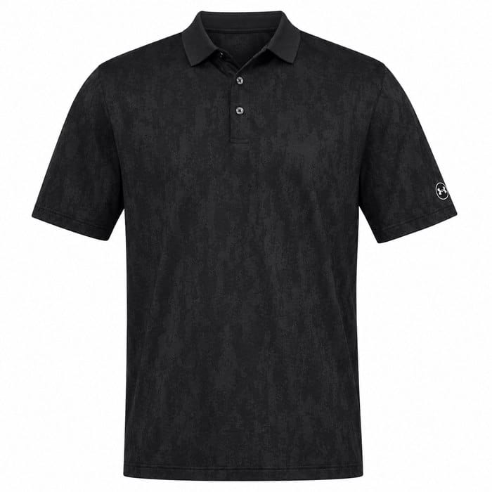 Under Armour ArmourDry Jacquard Polo Shirt - Black/Anthracite/Halo Gray