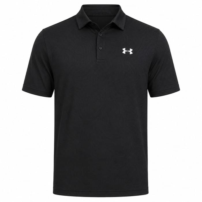 Under Armour Playoff Jacquard Polo Shirt - Black/Anthracite/White