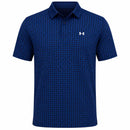 Under Armour T2G Printed Polo Shirt - Midnight Navy/Varsity Blue/White