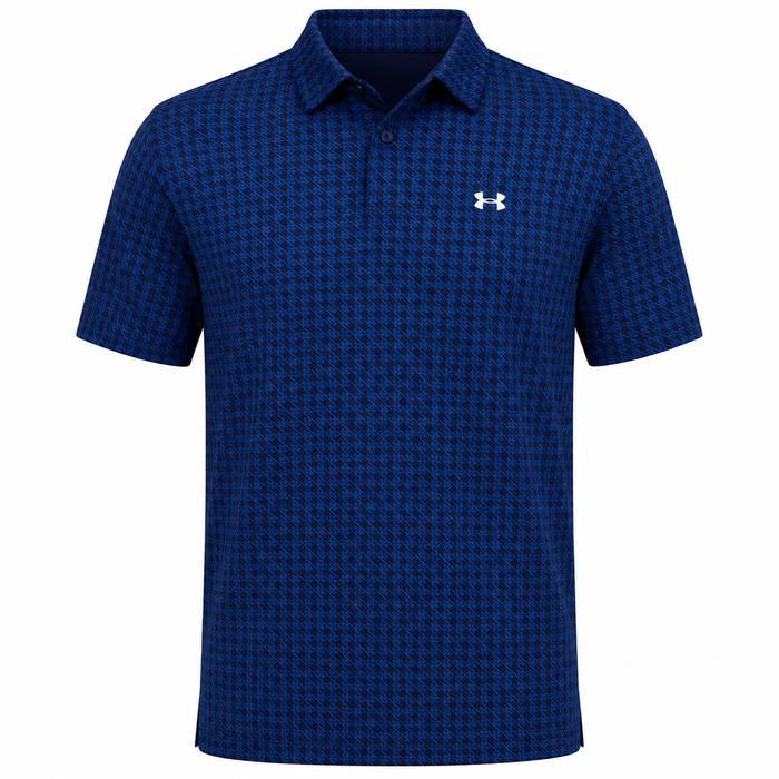 Under Armour T2G Printed Polo Shirt - Midnight Navy/Varsity Blue/White