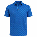 Under Armour ArmourDry Printed Polo Shirt - Aegean Blue/White/Midnight Navy