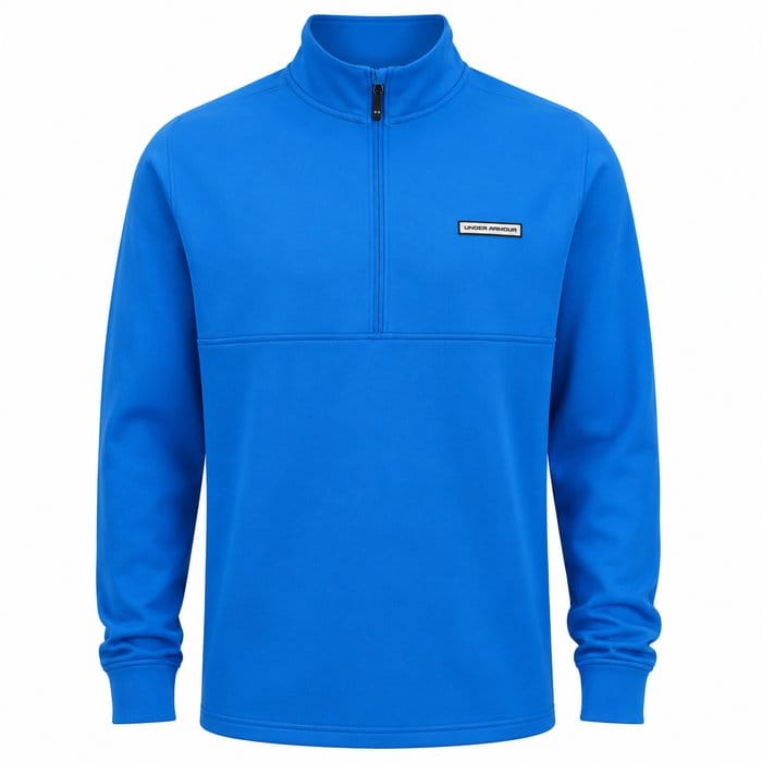 Under Armour Drive Pro Hybrid 1/2 Zip Pullover - Blue Atlantis/Black