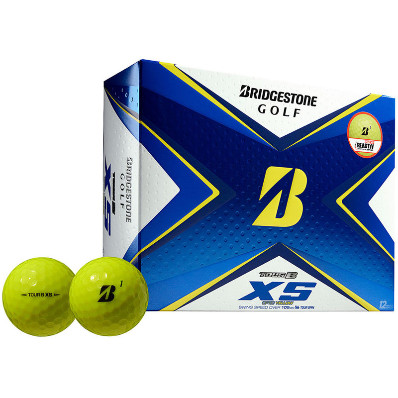 Bridgestone Tour B XS Golf Balls - Yellow - Double Dozen