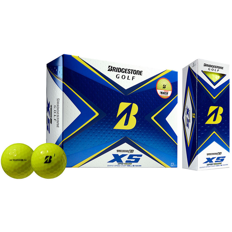 Bridgestone Tour B XS Golf Balls - Yellow - 12 Pack