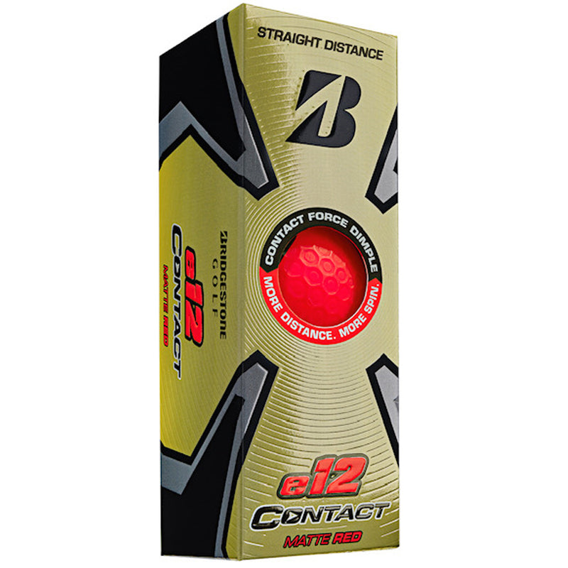 Bridgestone e12 Contact Golf Balls - Matte Red - 12 Pack