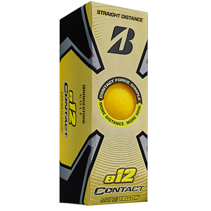 Bridgestone e12 Contact Golf Balls - Matte Yellow - 12 Pack