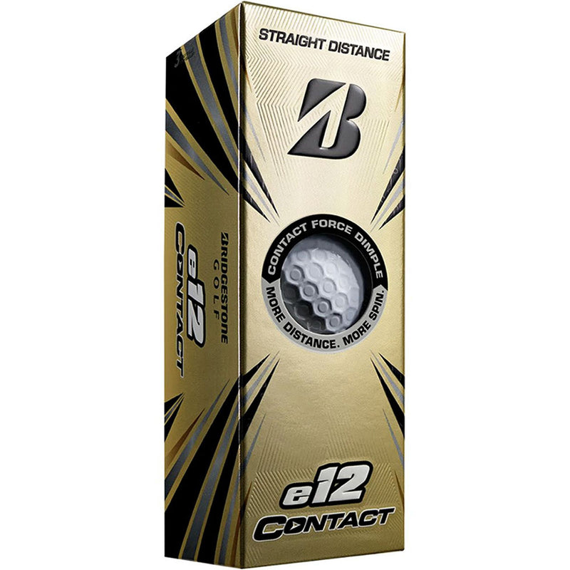 Bridgestone E12 Contact Matte Golf Balls - White - 12 Pack