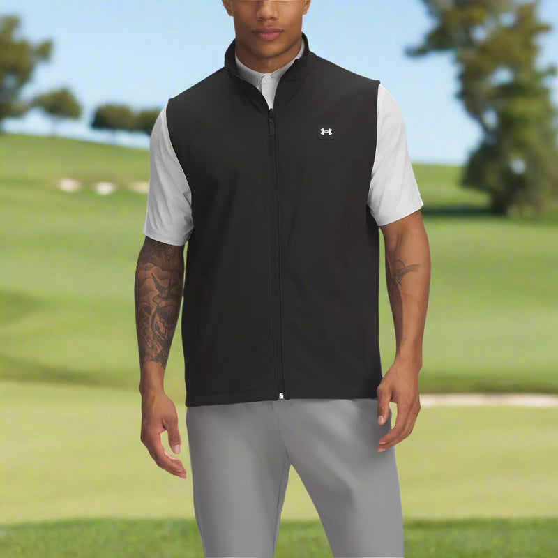 Under Armour Drive Pro Storm Hybrid Gilet - Black/Metallic Silver