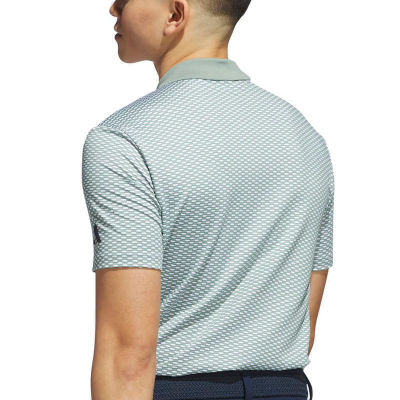 Adidas Beyond The Course Textured Polo Shirt - Silver Green