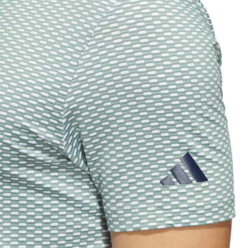 Adidas Beyond The Course Textured Polo Shirt - Silver Green