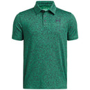 Under Armour Boys' Playoff Printed Polo - Green/Midnight Navy/Midnight Navy