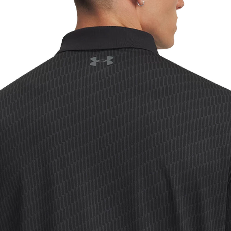 Under Armour Matchplay Printed Polo Shirt - Black/Anthracite/Pitch Gray