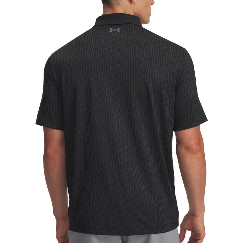 Under Armour Matchplay Printed Polo Shirt - Black/Anthracite/Pitch Gray