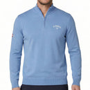 Callaway 1/4 Zip Blended Merino Sweater - Mid Vista Blue