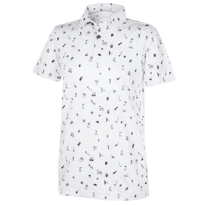 Galvin Green Junior Rowan Polo Shirt - White/Black