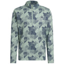 adidas Go-To Printed 1/4 Zip Pullover - Silver Green