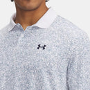 Under Armour Matchplay Printed Polo Shirt - White/Blue Smoke/Midnight Navy