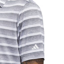 adidas Two-Colour Stripe Polo Shirt - Grey Three/White