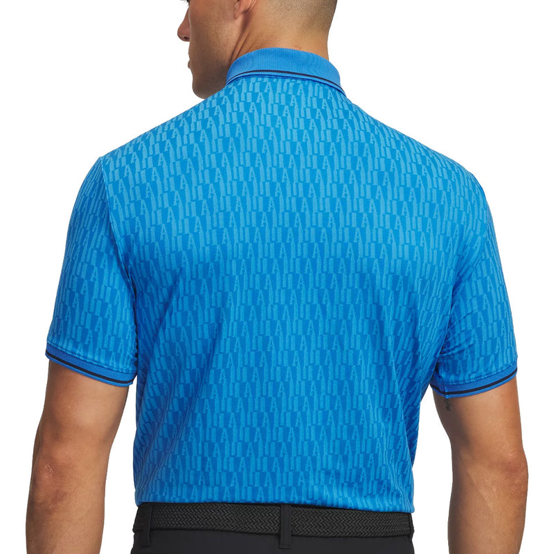 Under Armour Playoff Sport Jacquard Polo Shirt - Blue Atlantis/Midnight Navy/Midnight Navy
