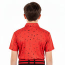 Galvin Green Junior Rowan Polo Shirt - Red/Black