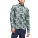 adidas Go-To Printed 1/4 Zip Pullover - Silver Green