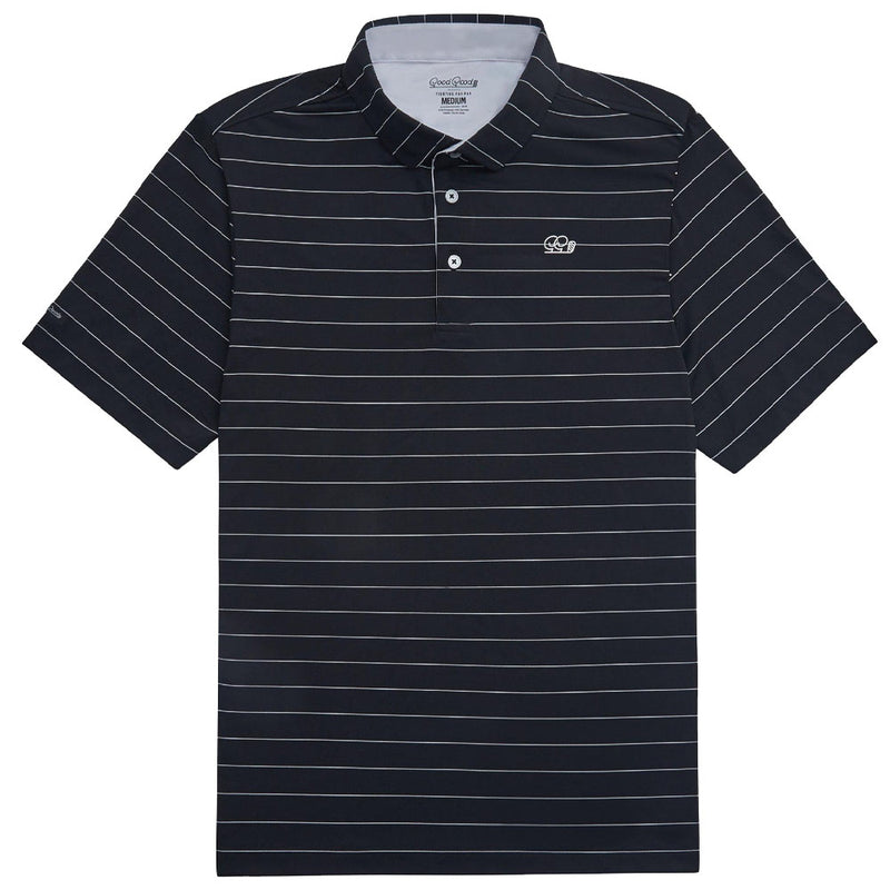 Good Good Golf Fade Polo - Black/White