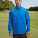 Under Armour Drive Pro Hybrid 1/2 Zip Pullover - Blue Atlantis/Black