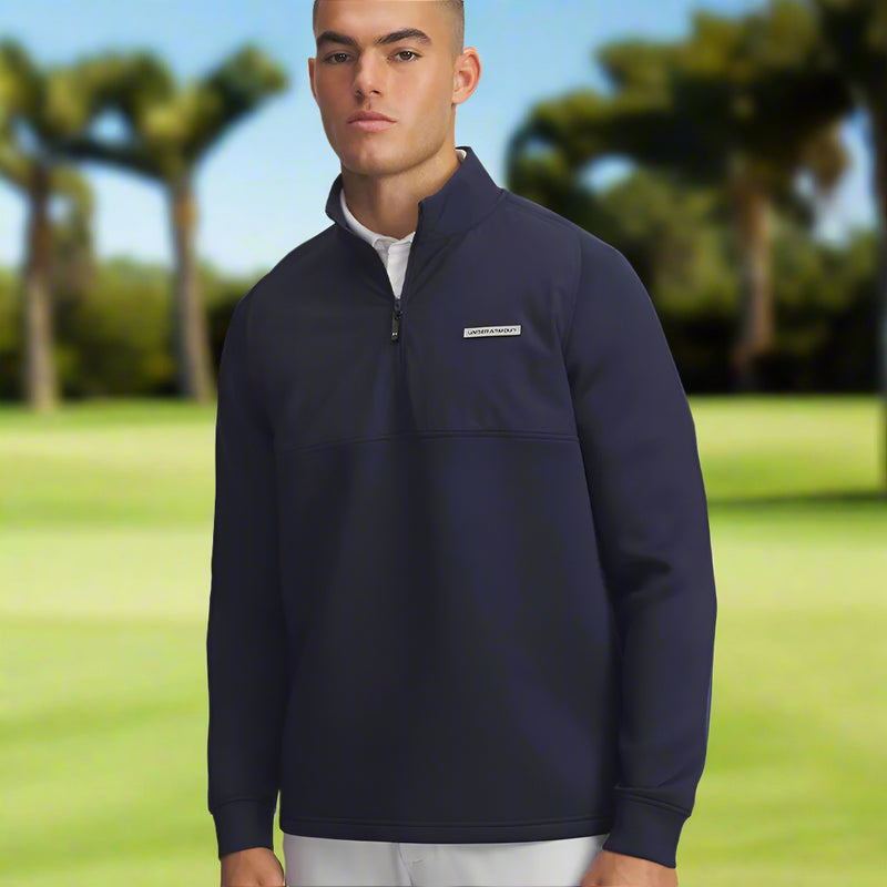 Under Armour Drive Pro Hybrid 1/2 Zip Pullover - Midnight Navy/Black