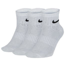 Nike Everday Lightweight Ankle Training Socks (3 Pack) - White/Black