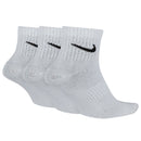Nike Everday Lightweight Ankle Training Socks (3 Pack) - White/Black