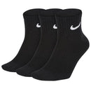 Nike Everday Lightweight Ankle Training Socks (3 Pack) - Black/White