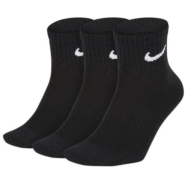 Nike Everday Lightweight Ankle Training Socks (3 Pack) - Black/White