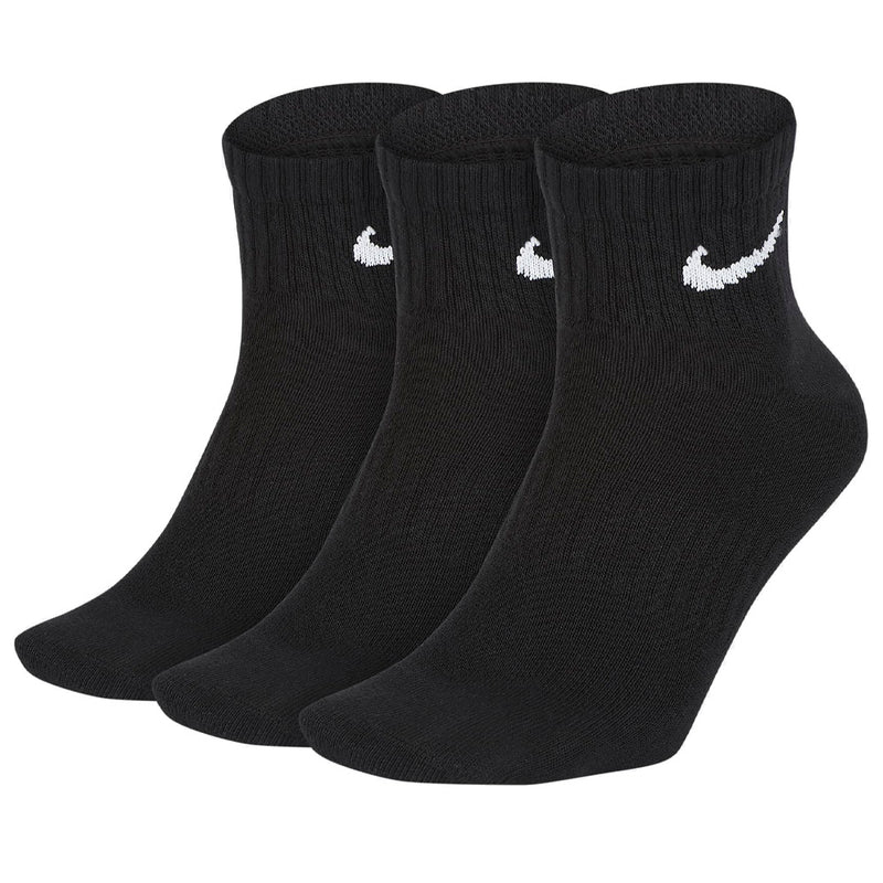 Nike Everday Lightweight Ankle Training Socks (3 Pack) - Black/White