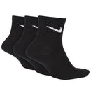 Nike Everday Lightweight Ankle Training Socks (3 Pack) - Black/White