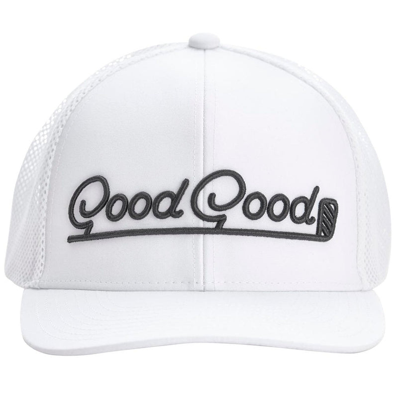 Good Good Golf Focus Trucker Cap - Solid White/Black