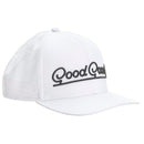Good Good Golf Focus Trucker Cap - Solid White/Black