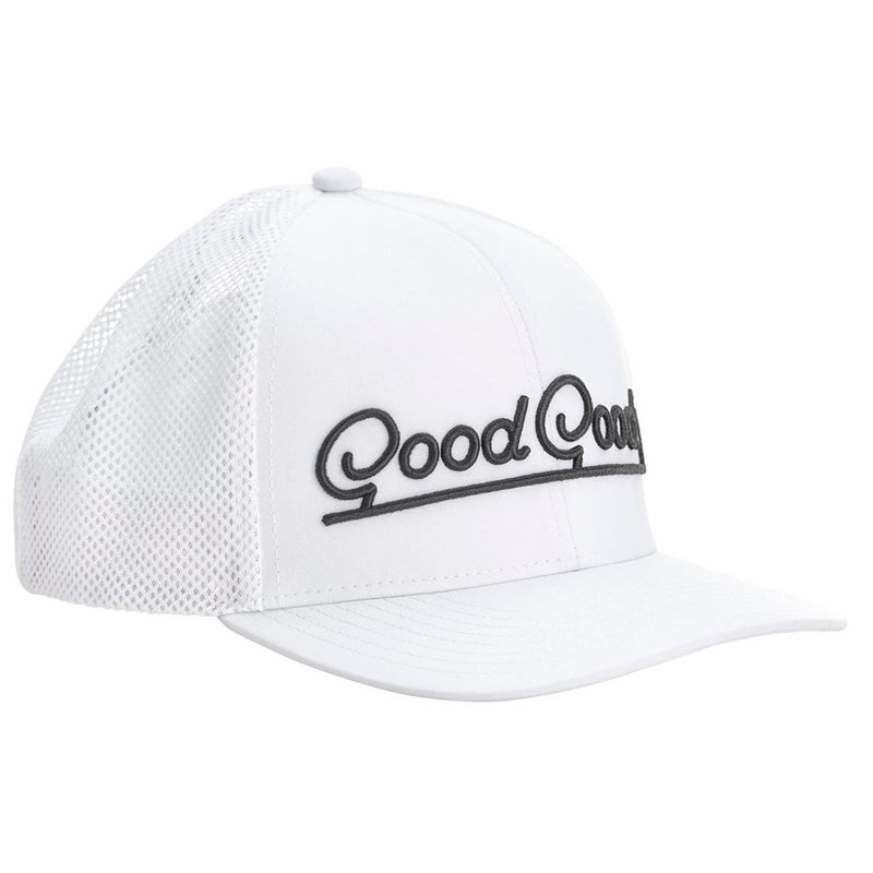 Good Good Golf Focus Trucker Cap - Solid White/Black