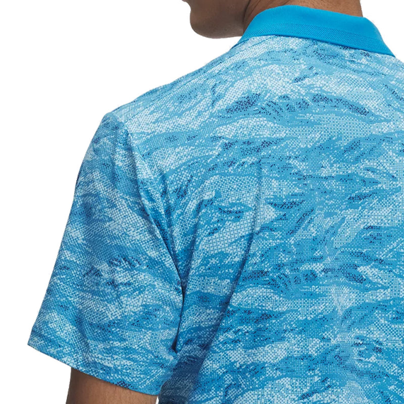 Under Armour Drive Chill Printed Polo Shirt - Ether Blue/Stream/Midnight Navy