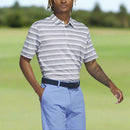 adidas Two-Colour Stripe Polo Shirt - Grey Three/White