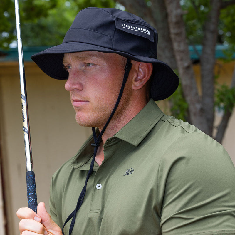 Good Good Golf Drive Sun Hat - Solid Black