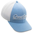 Good Good Golf Birdie Blue Trucker Cap - Solid Blue/White