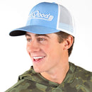 Good Good Golf Birdie Blue Trucker Cap - Solid Blue/White