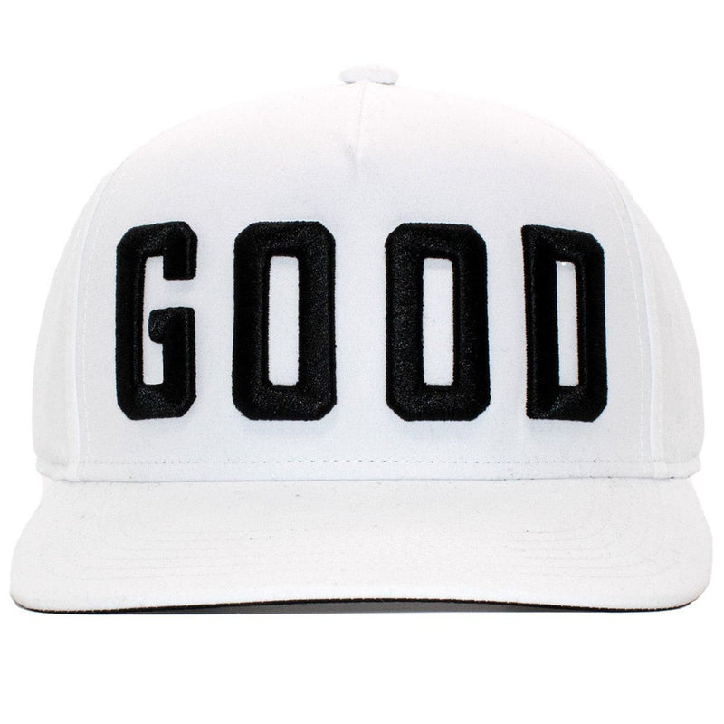 Good Good Golf Team Good Varsity Trucker Cap - Solid White/Black