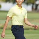 adidas Beyond The Course Textured Polo Shirt - Pure Sulfur