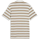 Puma Cloudspun Stripe Polo - Warm White/Ice Coffee