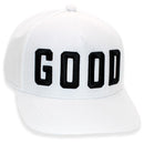 Good Good Golf Team Good Varsity Trucker Cap - Solid White/Black