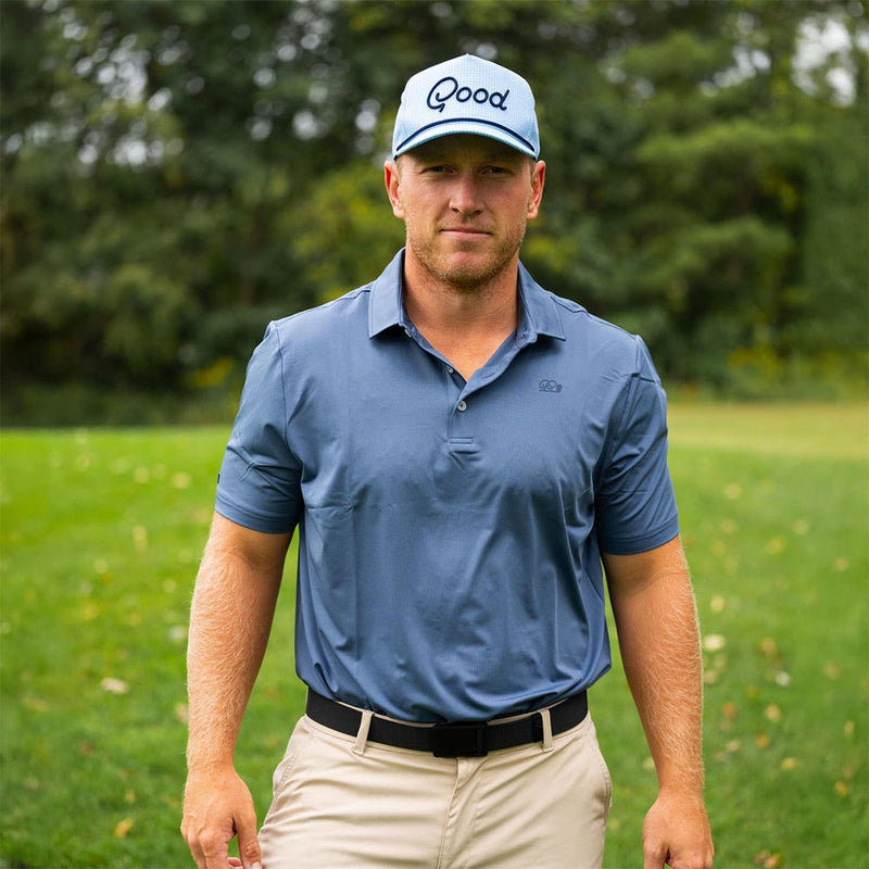 Good Good Golf Indigo Mountain Polo - Solid Blue