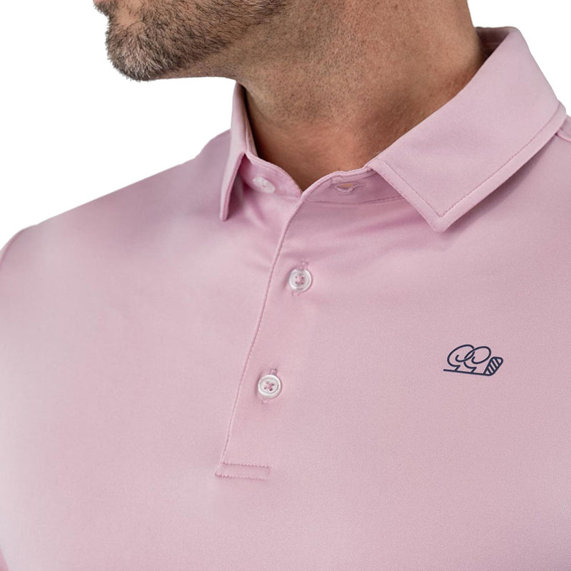Good Good Golf Pink Punch Polo - Solid Pink