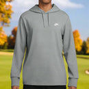Nike Club Knit Hoodie - Dk Grey Heather/Lt Smoke Grey/ White
