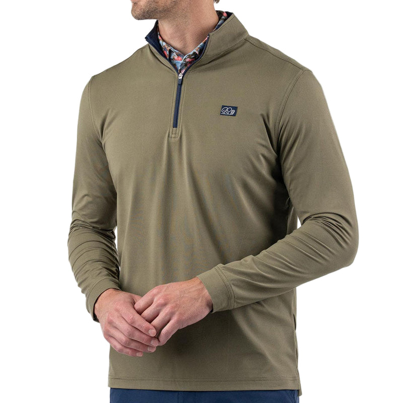Good Good Golf Savanna 1/4 Zip Pullover - Solid Green